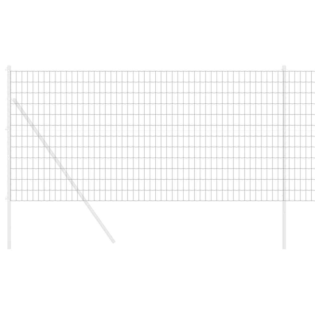 Vidaxl euro hek grijs 1,2 x 10 m pvc-gecoat ijzer