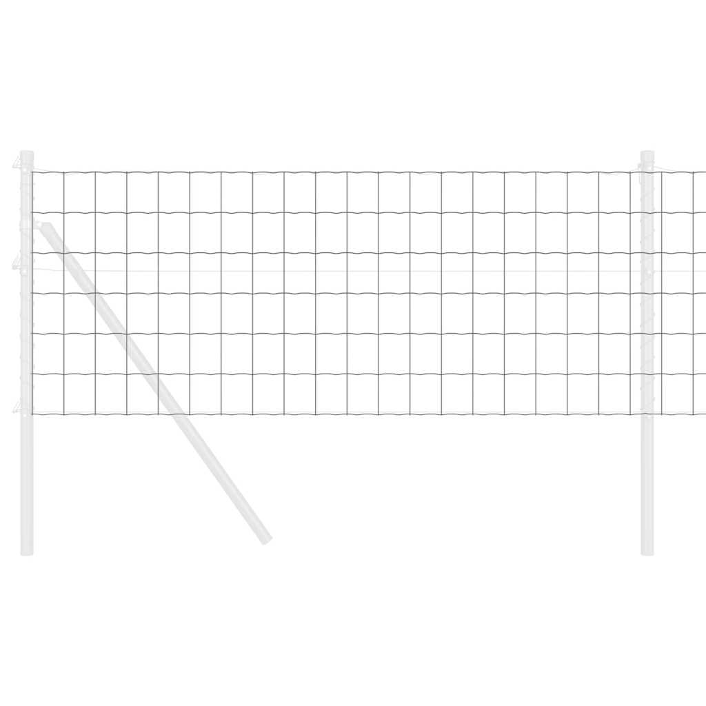 Vidaxl euro hek grijs 0.8 x 10 m pvc-gecoat ijzer