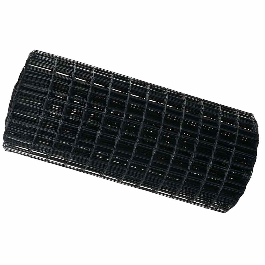 Vidaxl euro hek grijs 0,6 x 10 m pvc-gecoat ijzer