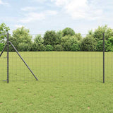 Vidaxl euro hek grijs 1,4 x 10 m pvc-gecoat ijzer