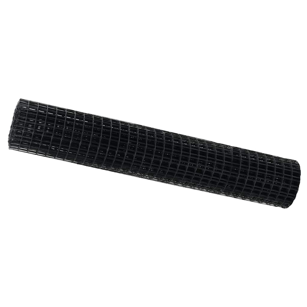 Vidaxl euro hek grijs 1,6 x 10 m pvc-gecoat ijzer