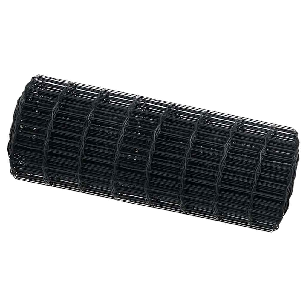 Vidaxl euro hek grijs 0,8 x 25 m pvc-gecoat ijzer