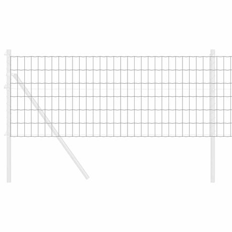 Vidaxl euro hek 0,8 x 25 m pvc-gecoat ijzer grijs