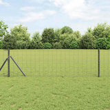 Vidaxl euro hek grijs 0,4 x 25 m pvc-gecoat ijzer
