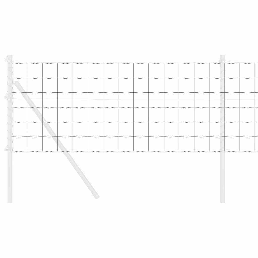 Vidaxl euro hek grijs 0,6 x 25 m pvc-gecoat ijzer