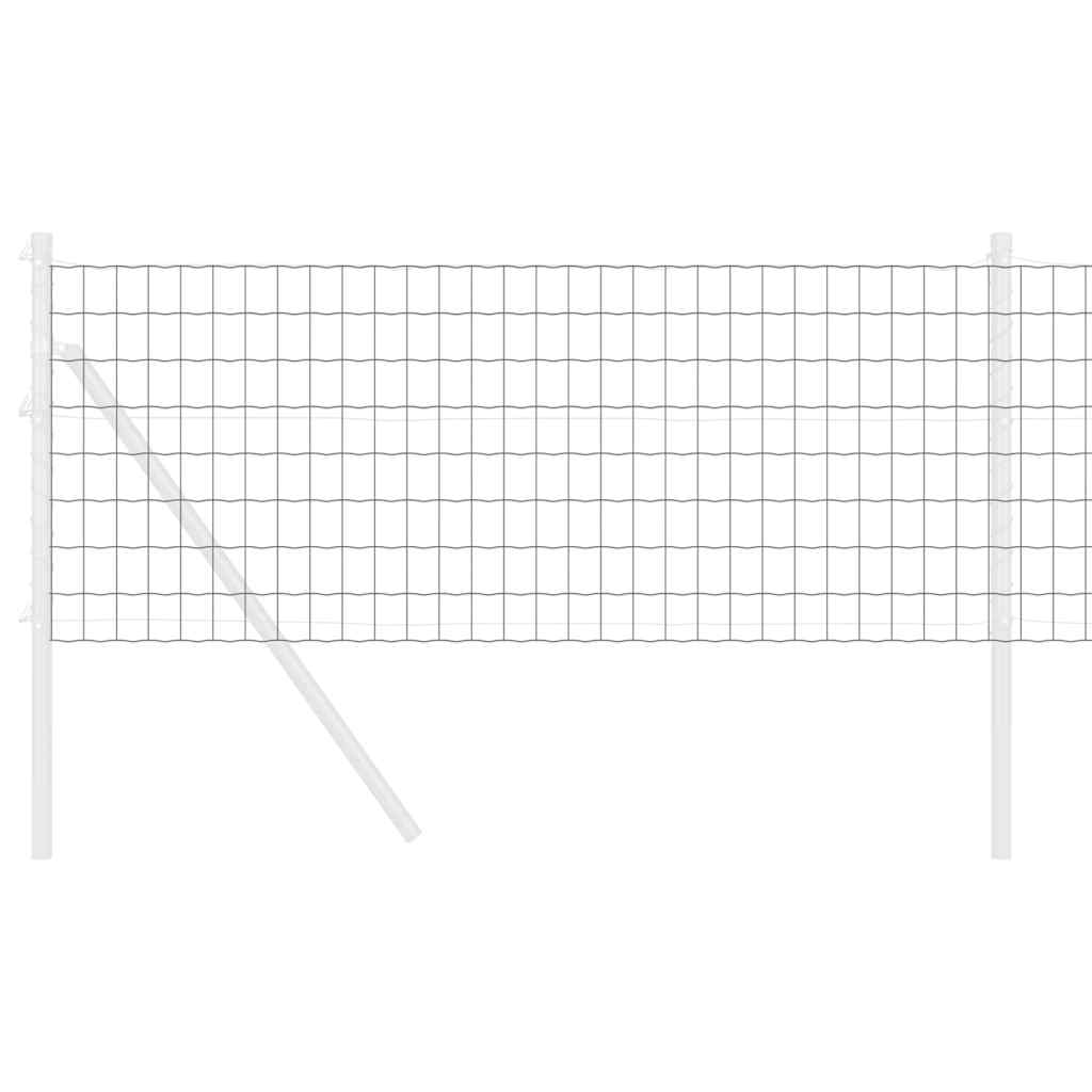 Vidaxl euro hek grijs 0,4 x 50 m pvc-gecoat ijzer