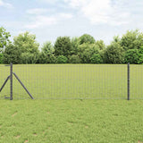 Vidaxl euro hek grijs 0,4 x 50 m pvc-gecoat ijzer