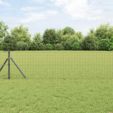 Vidaxl euro hek grijs 0,6 x 50 m pvc-gecoat ijzer