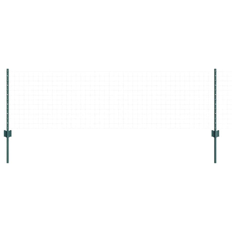Vidaxl ingegraven hekpalen 22 st groen 100 cm gepoedercoat staal