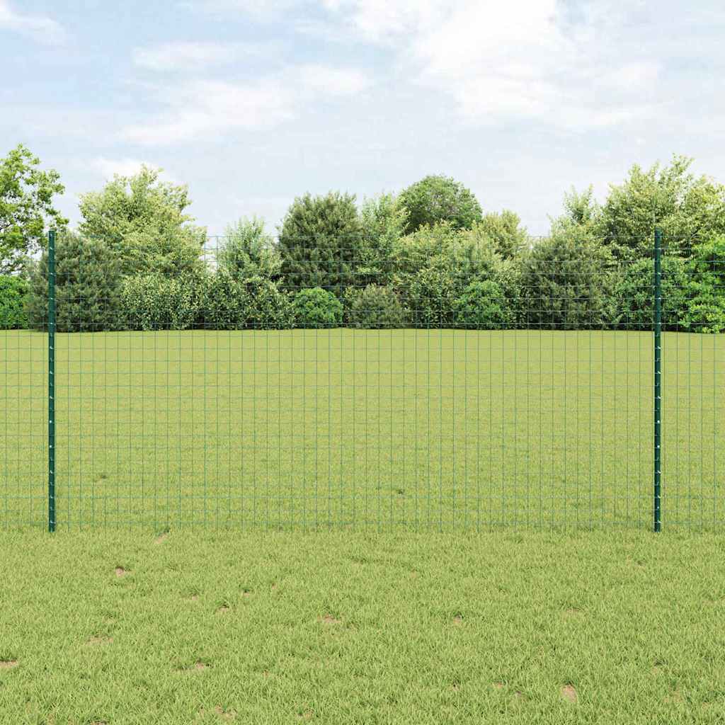 Vidaxl afrasteringspaal 22 pcs groen 160 cm staal