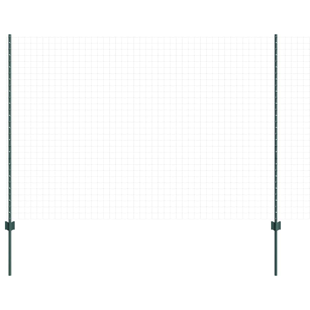 Vidaxl afrasteringspaal 22 pcs groen 200 cm staal