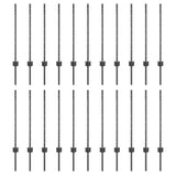 Vidaxl afrasteringspaal 22 pcs grijs 120 cm staal