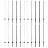 Vidaxl afrasteringspaal 22 pcs grijs 160 cm staal