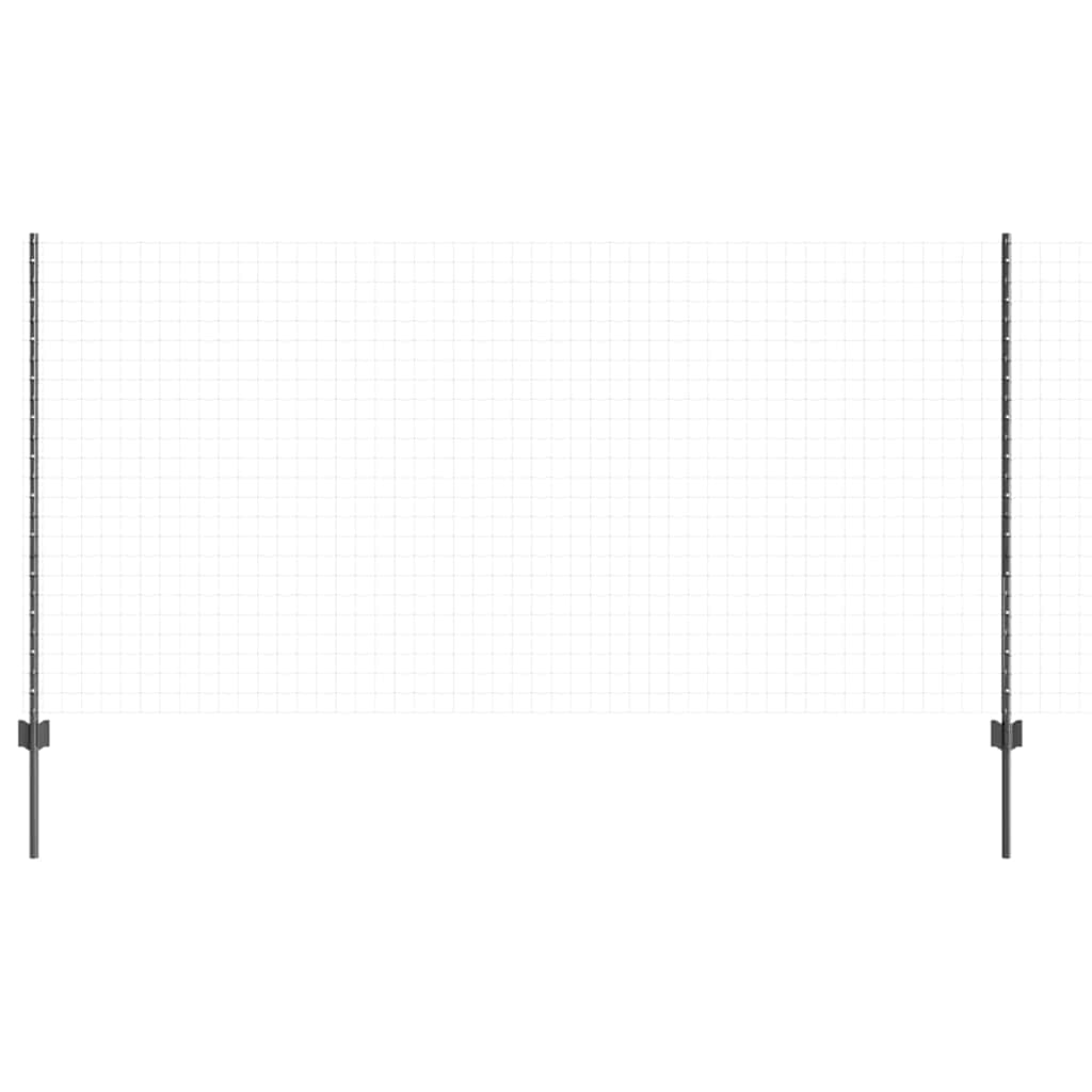 Vidaxl afrasteringspaal 22 pcs grijs 160 cm staal