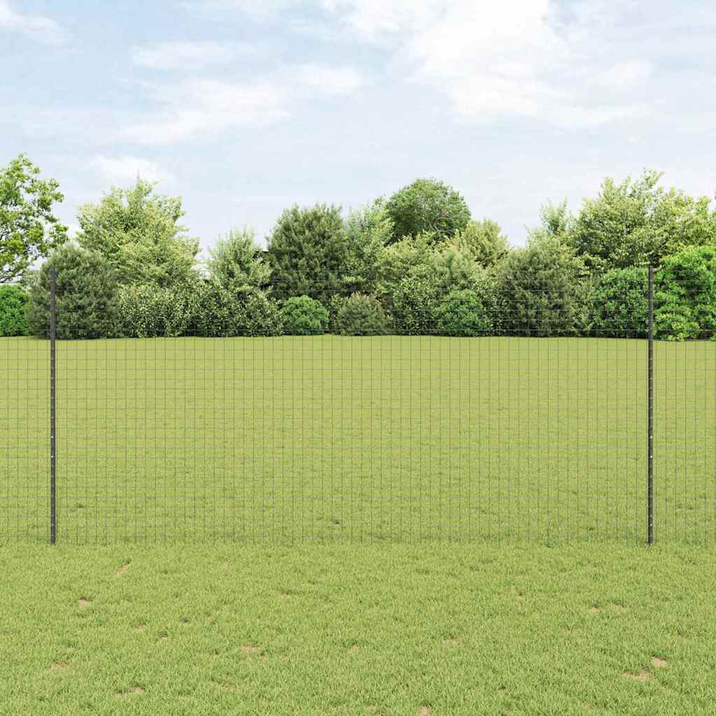Vidaxl afrasteringspaal 22 pcs grijs 180 cm staal