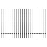 Vidaxl afrasteringspaal 22 pcs grijs 200 cm staal