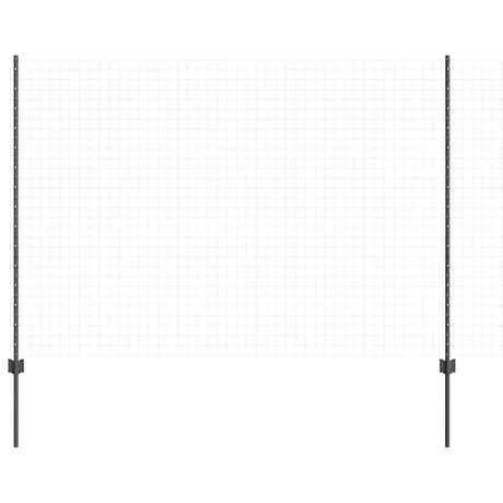 Vidaxl ingegraven hekpalen 22 st grijs 200 cm gepoedercoat staal