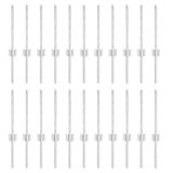 Vidaxl afrasteringspaal 22 pcs zilver 80 cm staal
