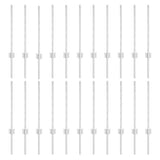 Vidaxl afrasteringspaal 22 pcs zilver 100 cm staal