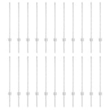 Vidaxl afrasteringspaal 22 pcs zilver 120 cm staal