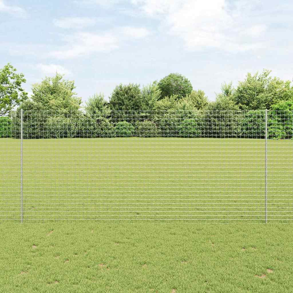 Vidaxl afrasteringspaal 22 pcs zilver 180 cm staal
