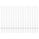 Vidaxl afrasteringspaal 22 pcs zilver 180 cm staal