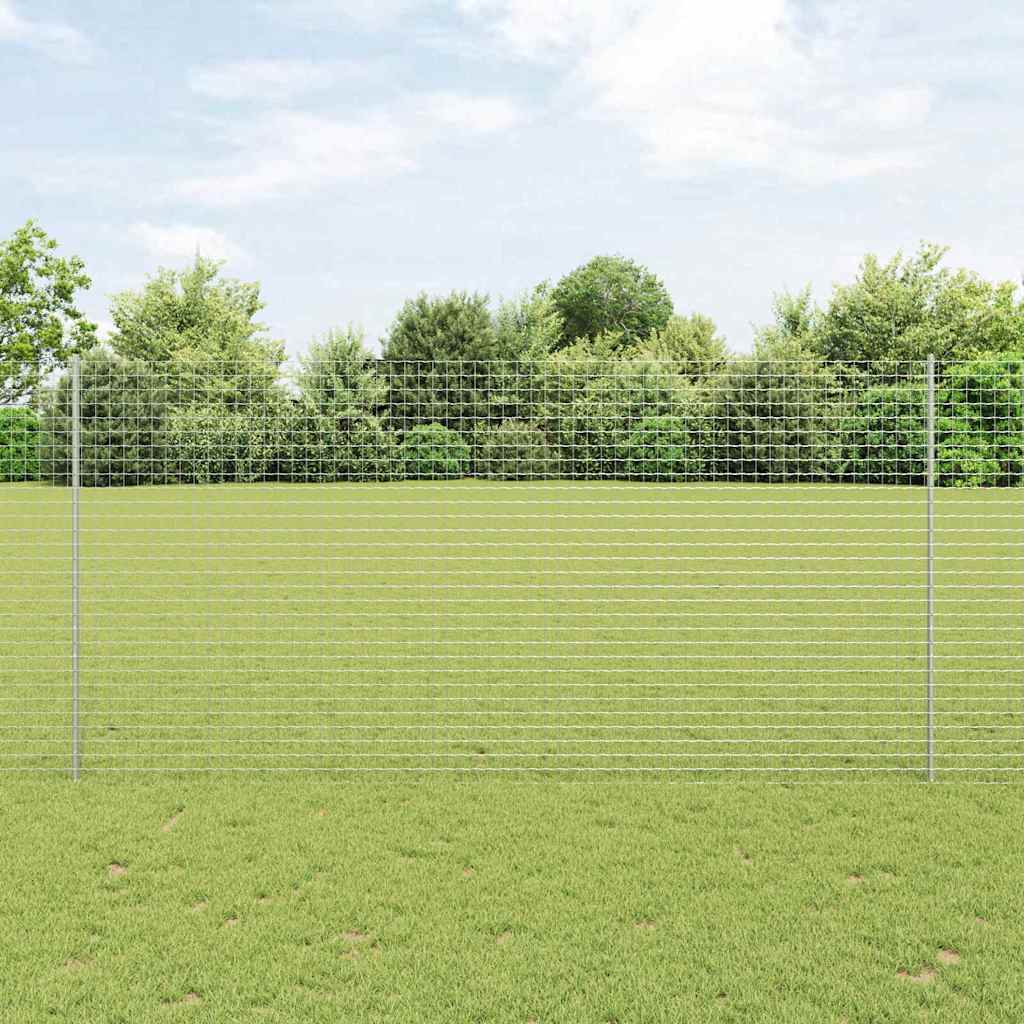 Vidaxl afrasteringspaal 22 pcs zilver 200 cm staal
