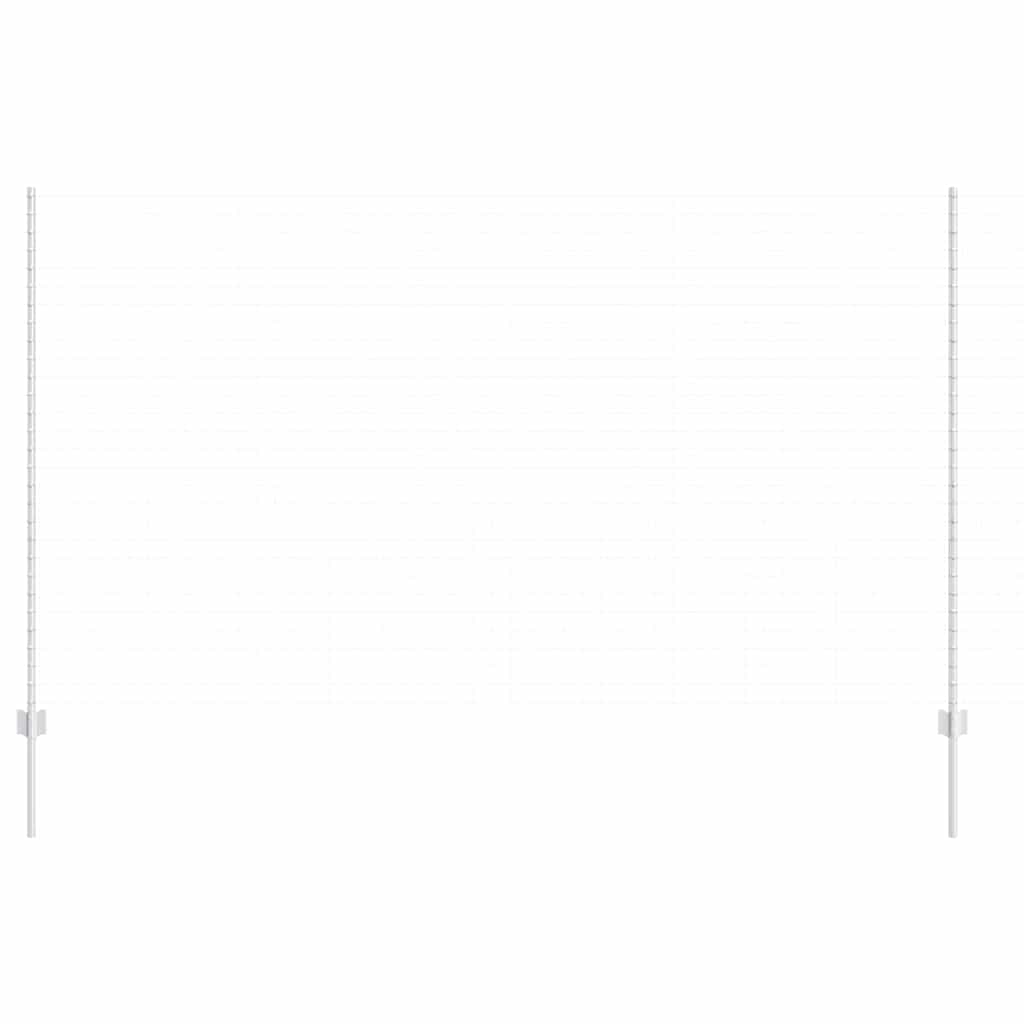 Vidaxl afrasteringspaal 22 pcs zilver 200 cm staal
