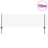 Vidaxl hek met paal groen 0,6 x 10 m staal en pvc