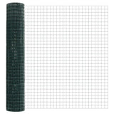 Vidaxl hek met paal groen 1,5 x 10 m staal en pvc