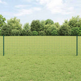 Vidaxl hek met paal groen 0,6 x 10 m staal en pvc