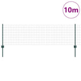 Vidaxl hek met paal groen 0,6 x 10 m staal en pvc