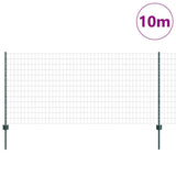 Vidaxl hek met paal groen 1 x 10 m staal en pvc
