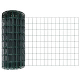 Vidaxl hek met paal groen 0,6 x 10 m staal en pvc
