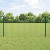 Vidaxl hek met paal groen 1,2 x 10 m staal en pvc