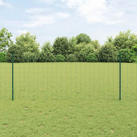Vidaxl euro-hek met palen 10 x 1 m pvc-coated staal groen mesh