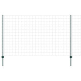 Vidaxl hek met paal groen 1,4 x 10 m staal en pvc