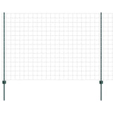 Vidaxl hek met paal groen 1,5 x 10 m staal