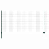 Vidaxl hek met paal groen 1,2 x 25 m staal en pvc