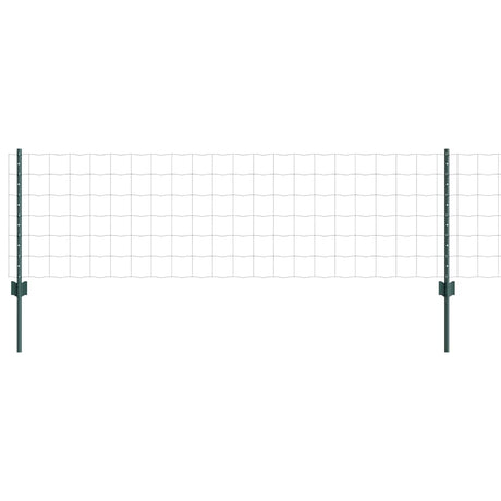 Vidaxl euro-hek met palen 25 x 0,6 m pvc-coated staal groen mesh