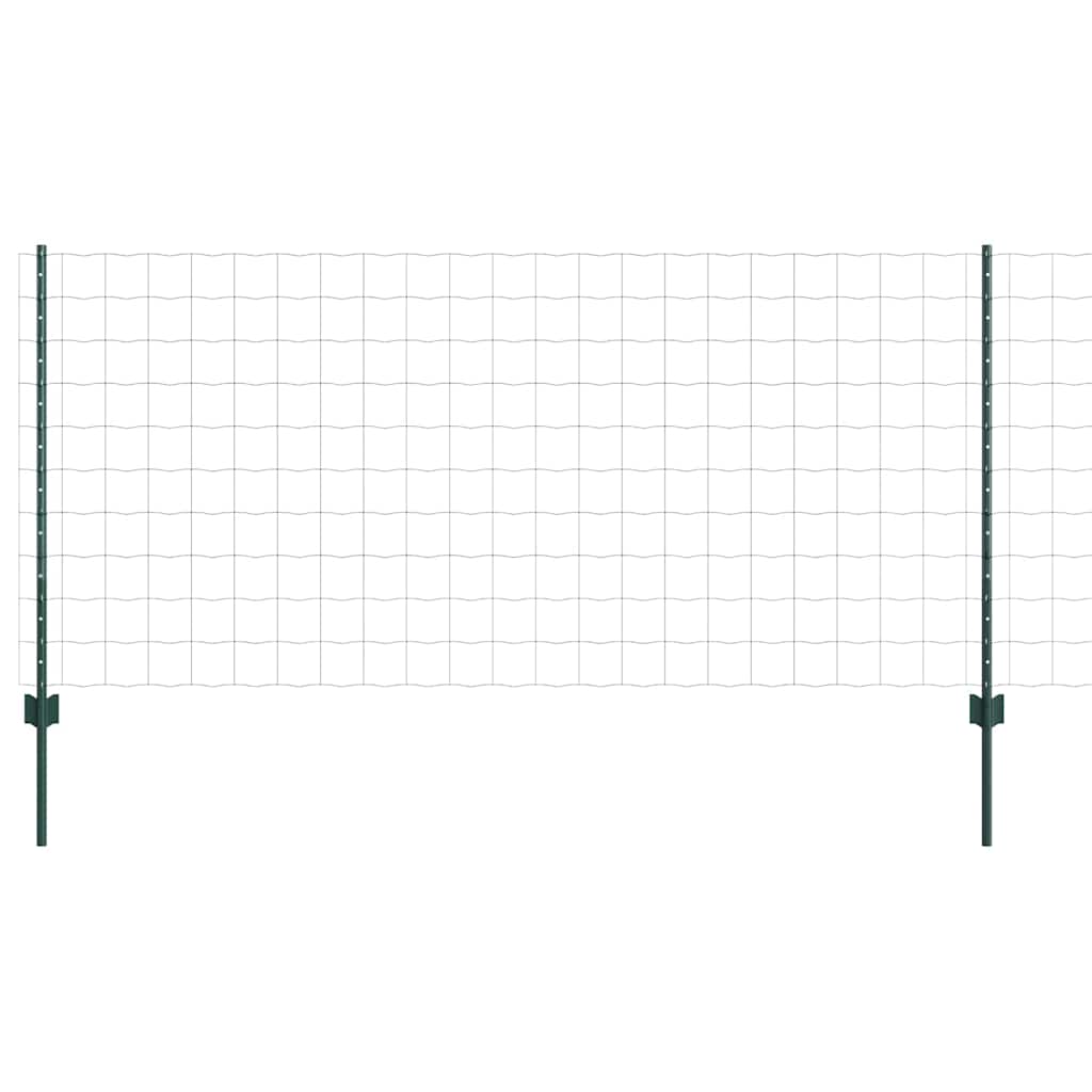 Vidaxl hek met paal groen 1 x 25 m staal