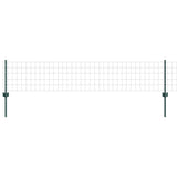 Vidaxl hek met paal groen 0,4 x 10 m staal en pvc