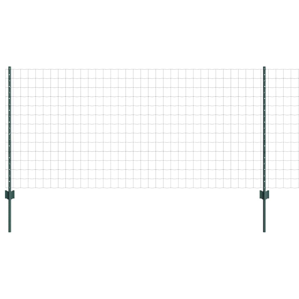 Vidaxl hek met paal groen 1 x 10 m staal