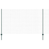 Vidaxl hek met paal groen 1,4 x 10 m staal en pvc