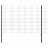 Vidaxl hek met paal groen 1,5 x 10 m staal
