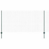Vidaxl hek met paal groen 1,2 x 25 m staal