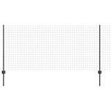 Vidaxl euro-hek met palen 10 x 1 m pvc-coated staal grijs mesh