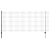Vidaxl hek met paal grijs 1,2 x 10 m staal en pvc
