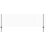 Vidaxl hek met paal grijs 0,8 x 10 m staal en pvc