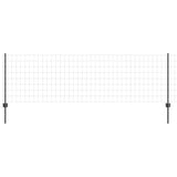 Vidaxl hek met paal grijs 0,8 x 10 m staal en pvc